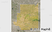 Satellite 3D Map of Division No.  1, semi-desaturated