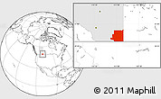 Blank Location Map of Division No.  1, highlighted parent region
