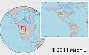 Gray Location Map of Division No.  1, within the entire country