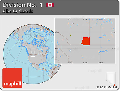 Gray Location Map of Division No.  1