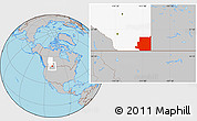 Gray Location Map of Division No.  1, highlighted parent region
