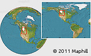Satellite Location Map of Division No.  1, highlighted parent region, within the entire country