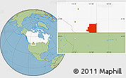 Savanna Style Location Map of Division No.  1, highlighted country