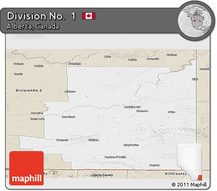 Classic Style Panoramic Map of Division No.  1