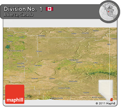 Satellite Panoramic Map of Division No.  1