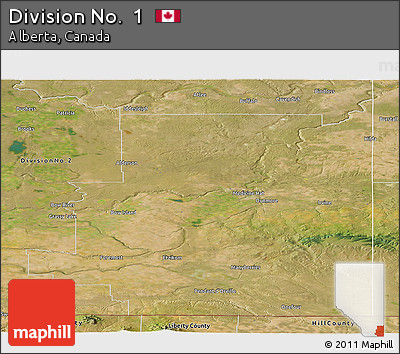 Satellite Panoramic Map of Division No.  1