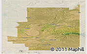Satellite Panoramic Map of Division No.  1, lighten