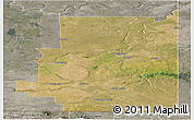 Satellite Panoramic Map of Division No.  1, semi-desaturated