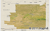 Satellite Panoramic Map of Division No.  1, shaded relief outside