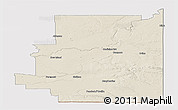 Shaded Relief Panoramic Map of Division No.  1, cropped outside