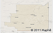 Shaded Relief Panoramic Map of Division No.  1, lighten