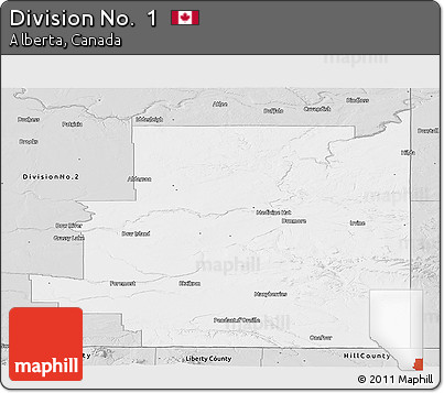 Silver Style Panoramic Map of Division No.  1