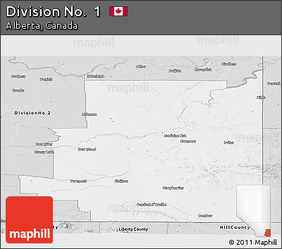 Silver Style Panoramic Map of Division No.  1