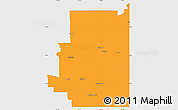 Political Simple Map of Division No.  1, single color outside