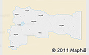 Classic Style 3D Map of Division No. 10, single color outside