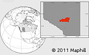 Blank Location Map of Division No. 11, highlighted country, highlighted parent region