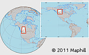 Gray Location Map of Division No. 11, highlighted parent region, within the entire country