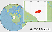 Savanna Style Location Map of Division No. 11, highlighted parent region