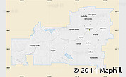 Classic Style Map of Division No. 11, single color outside