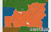 Political Map of Division No. 11, darken