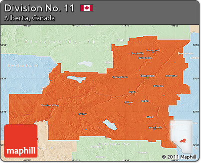 Political Map of Division No. 11, lighten