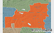 Political Map of Division No. 11, semi-desaturated