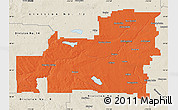 Political Map of Division No. 11, shaded relief outside