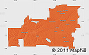 Political Map of Division No. 11, single color outside
