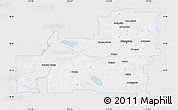 Silver Style Map of Division No. 11, single color outside