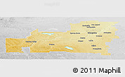 Physical Panoramic Map of Division No. 11, lighten, desaturated