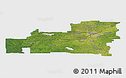 Satellite Panoramic Map of Division No. 11, single color outside