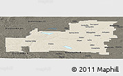 Shaded Relief Panoramic Map of Division No. 11, darken