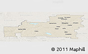 Shaded Relief Panoramic Map of Division No. 11, lighten