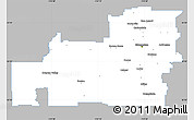 Gray Simple Map of Division No. 11, single color outside