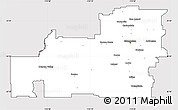 Silver Style Simple Map of Division No. 11, cropped outside