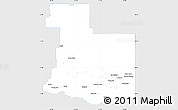 Silver Style Simple Map of Division No. 12, single color outside