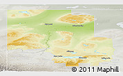 Physical Panoramic Map of Division No. 17, lighten, semi-desaturated