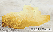 Physical 3D Map of Division No. 18, lighten, semi-desaturated