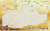 Shaded Relief 3D Map of Division No. 18, physical outside