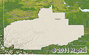 Shaded Relief 3D Map of Division No. 18, satellite outside