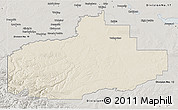 Shaded Relief 3D Map of Division No. 18, semi-desaturated
