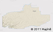 Shaded Relief 3D Map of Division No. 18, single color outside