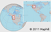 Gray Location Map of Division No. 18, highlighted parent region, within the entire country
