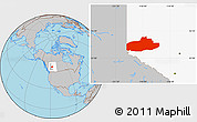 Gray Location Map of Division No. 18, highlighted parent region