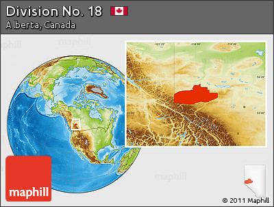 Physical Location Map of Division No. 18