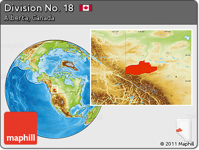 Physical Location Map of Division No. 18