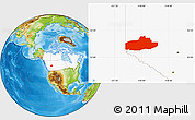 Physical Location Map of Division No. 18, highlighted country