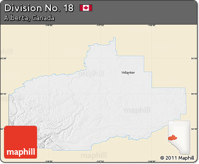Classic Style Map of Division No. 18, single color outside