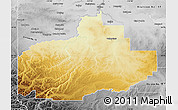 Physical Map of Division No. 18, desaturated