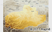 Physical Map of Division No. 18, semi-desaturated